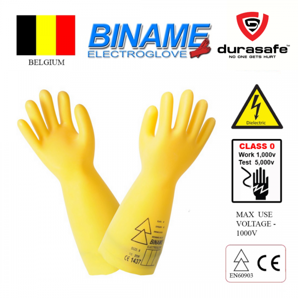 BINAME ELS05 Electro Rubber Glove Yellow Class0