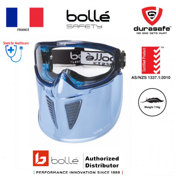  BOLLE 1669203 Blast Blue indirect vents top/bottom w/Mouthguard