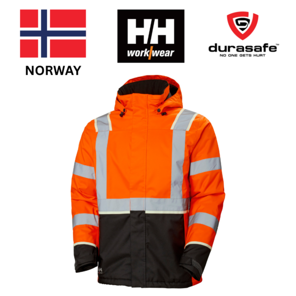 HELLY HANSEN 71355 UC-ME Hi Vis Winter Jacket Orange Size S – XXL