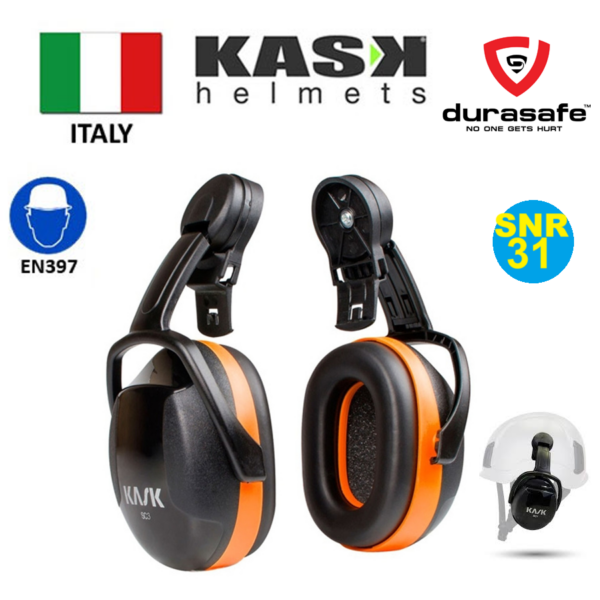 KASK SC3 Helmet Mounted Earmuffs SNR 31db