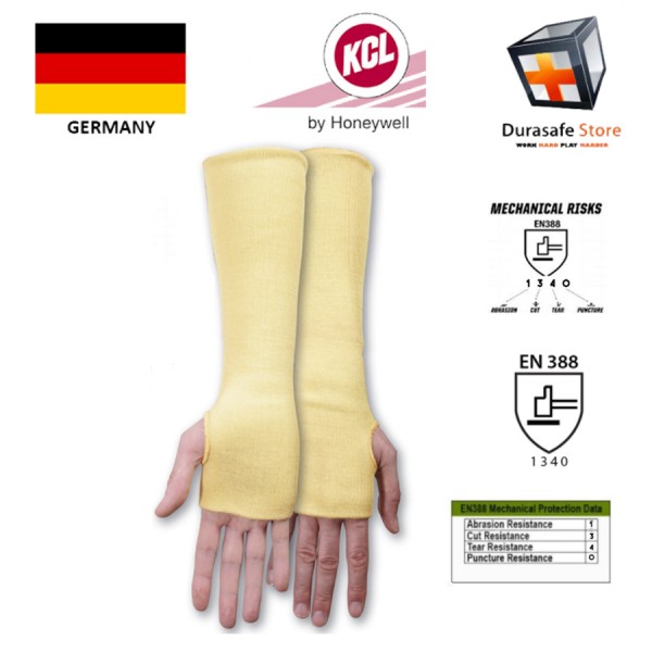 KCL GERMANY 961 ArMEX Para-Aramid 100°C/212ºF Yellow Sleeve with thumb hole 14″ / 16