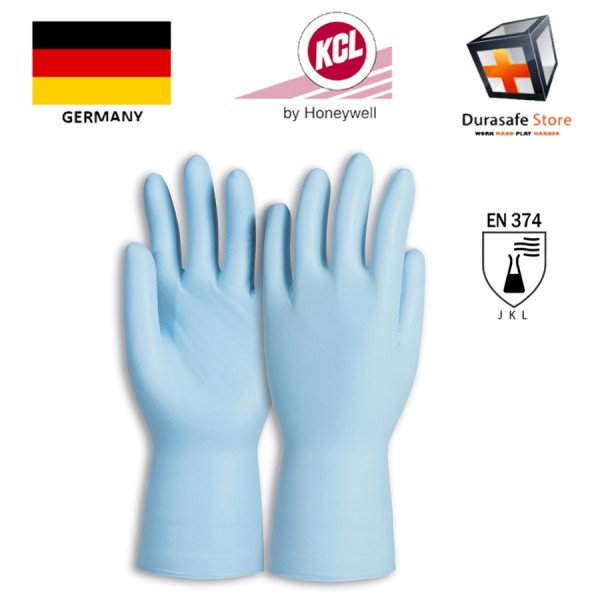 KCL GERMANY 743 Dermatril P 0.2mm Chemical Disposable Nitrile Unpowdered Glove Blue (50pc/box) Size 8