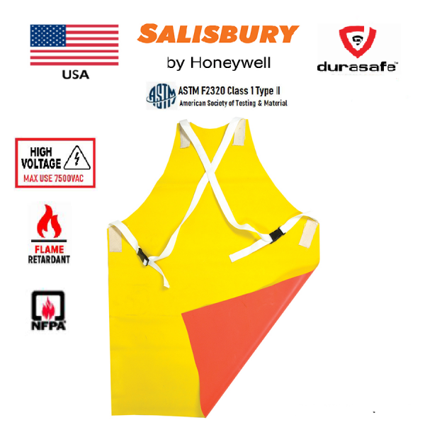 SALISBURY – USA APR1 Insulating Apron Yellow/Orange 42″ X 30″