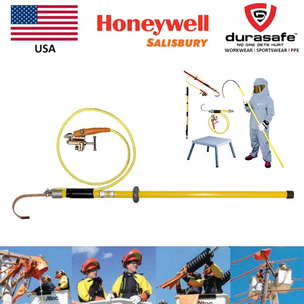 SALISBURY by HONEYWELL 20817ES Insulated Static Discharge Stick, 4-ft L, 6-ft Grounding Cable
