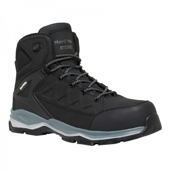 HARD YAKKA Y60335 Atomic 7-Inch Hybrid Size-Zip Safety Boot Black