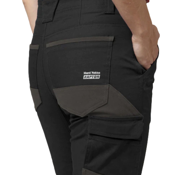 HARD YAKKA G08382 Women Raptor Cuffed Pant Black