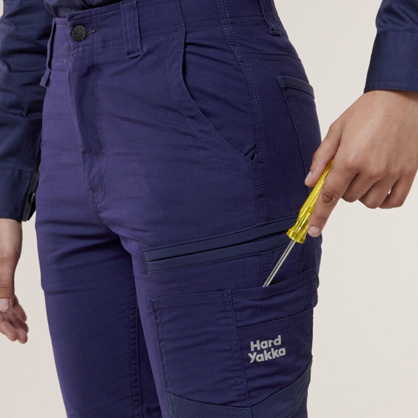 HARD YAKKA G08382 Women Raptor Cuffed Pant Navy